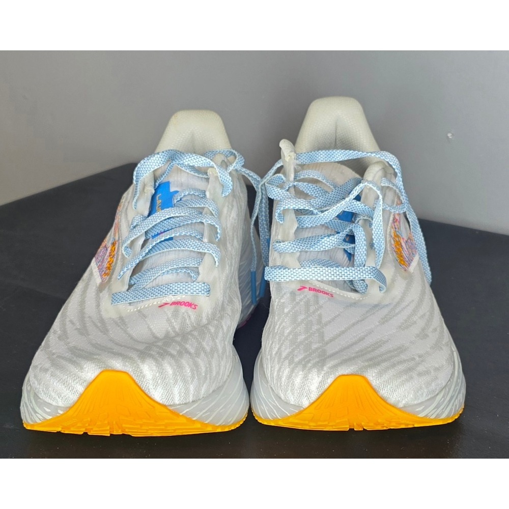 Brooks Launch 10 Womens Running Shoes White Blue Orange 1104501D143 Size 8.5 - Picture 6 of 7